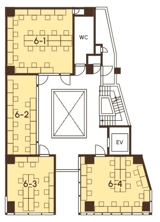 SHIBUYA WayP(シブヤ ウェイプ) 6階1(19名区画) 平面図