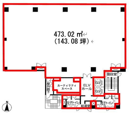 アセンド神田ビル 2階 平面図