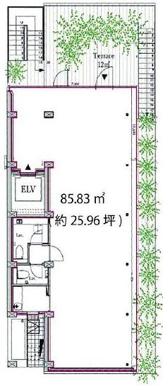ESCALIER麹町（エスカリエ麹町） 3階 平面図