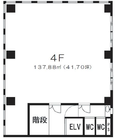第五安田ビル 4階 平面図