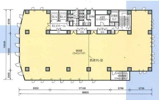 愛宕イーストビル 3階 平面図