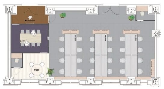 九段会館テラス 2階E 平面図