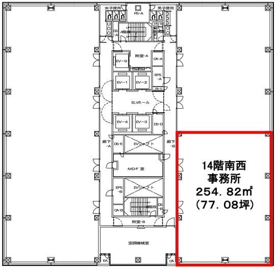 新宿グリーンタワービル 14階 平面図