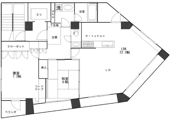 ガイア恵比寿ビル 7階 平面図