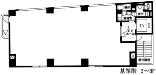 昌徳ビル 8階 平面図