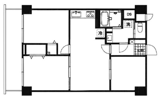 ライオンズマンション西新宿 5階518 平面図