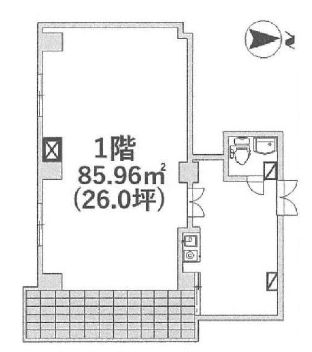 やまかわビル 1階 平面図