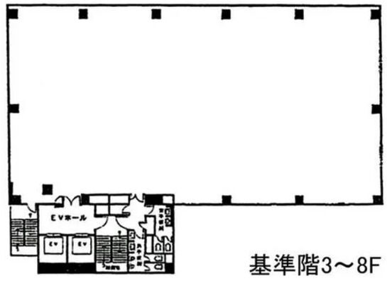 大豊アネックス（旧：ユニゾ新川永代通りビル） 7階 平面図