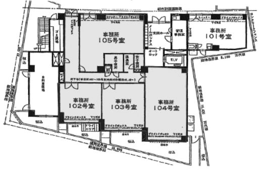 東建ニューハイツ市ケ谷 1階 平面図
