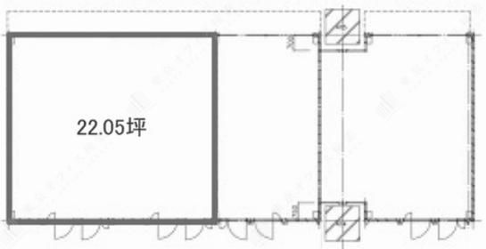 南池袋四丁目貸事務所・店舗8号棟1号2号 1階 平面図