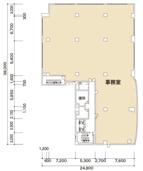 牛込食糧ビル 5階501 平面図
