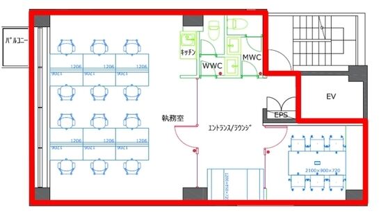築地フロント(旧:日興企画ビル) 2階 平面図
