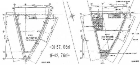 NOZY新宿 地下1階~1階 平面図