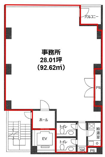 道玄坂NKビル 4階 平面図