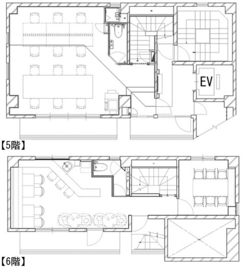 プロンテ九段ビル 5階~6階メゾネット 平面図