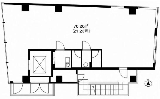 P's GAIENMAE 8階 平面図