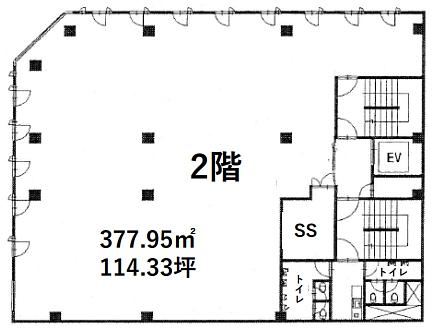 北原ビル 2階 平面図