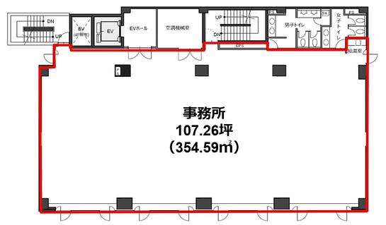 九段北二丁目ビル 2階 平面図