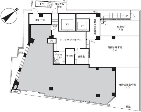 VORT六本木一丁目(旧:d_ll六本木(ディール六本木)) 1階 平面図