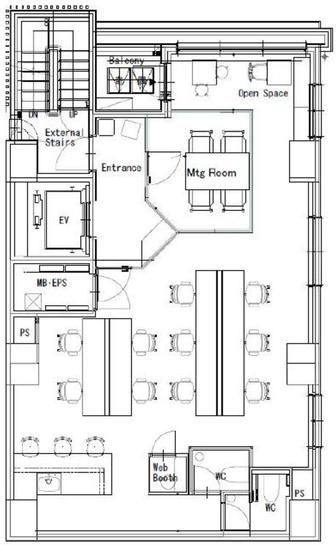 ACN三田ビル（旧：UB.TASUKI MITA） 7階 平面図