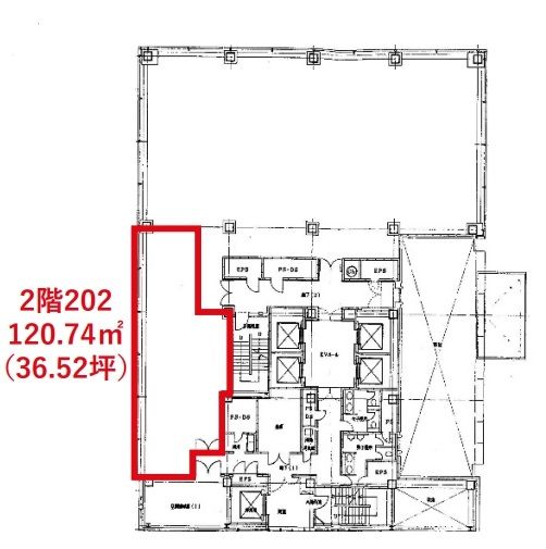 FOREFRONT TOWER Ⅱ（勝どき フォアフロントタワーⅡ） 2階202 平面図