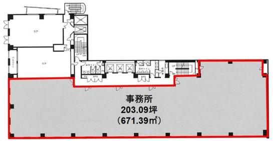 白金台ビル（3丁目2-10） 6階A 平面図