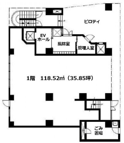 ライオンズマンション市谷薬王寺 1階 平面図
