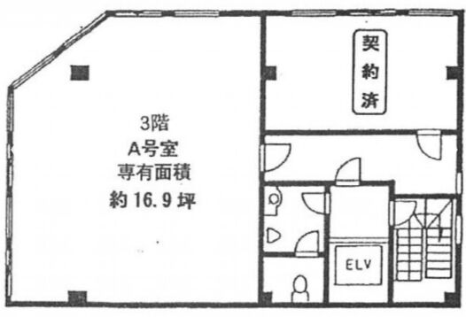 三陽ビル 3階A 平面図