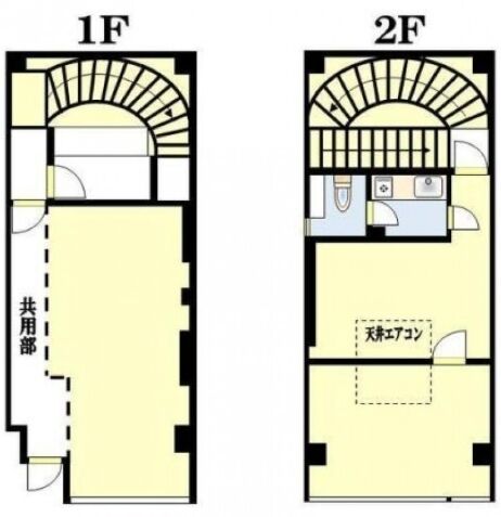 WAVE BLDG. MEGURO 1階~2階 平面図