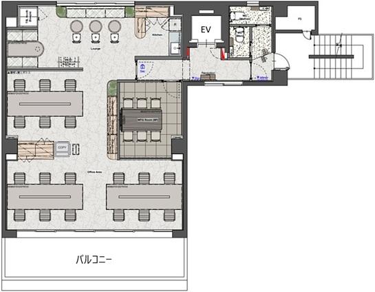 THE GATE Otemachi（旧：CRC北大手町ビル） 5階 平面図