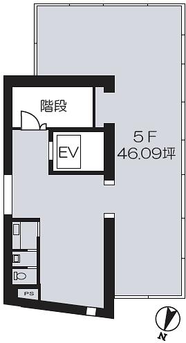 新赤坂ビル 5階 平面図