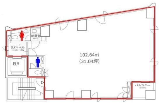 日総第24ビル 9階 平面図