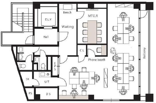 三共赤坂ビル 8階 平面図