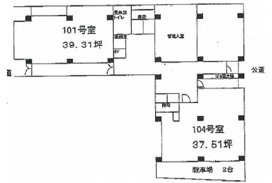 六本木福吉町ビル 1階101 平面図