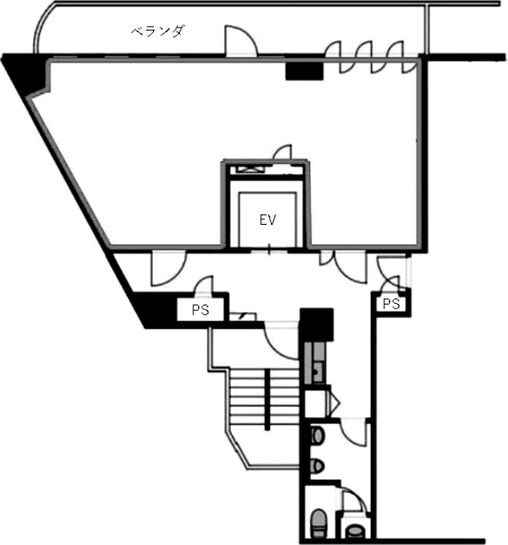 若林ビル 3階B 平面図