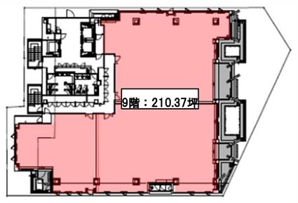 （仮称）五反田第一生命ビル 9階 平面図