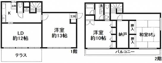 西大久保イレブン 1階～2階101ﾒｿﾞﾈｯﾄ 平面図