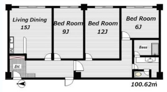 大永初台マンション 7階703 平面図