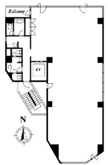 インテックス恵比寿 1+2階 平面図