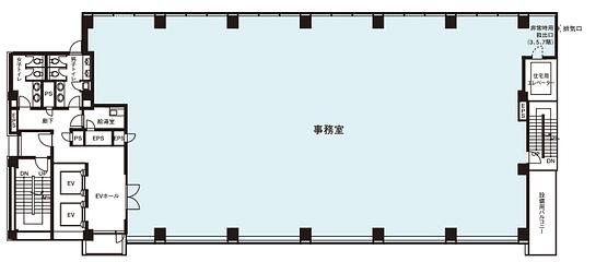 A-PLACE田町イースト（田町イーストビル） 4階 平面図
