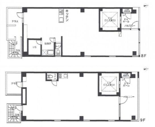 PRIME・A 8階～9階 平面図