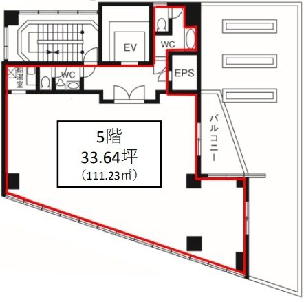 北参道サンイーストテラス 5階 平面図