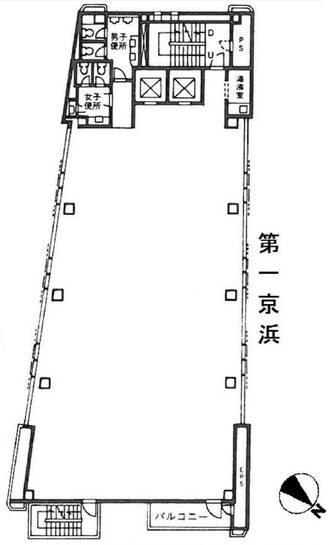 大野高輪ビル 2階 平面図