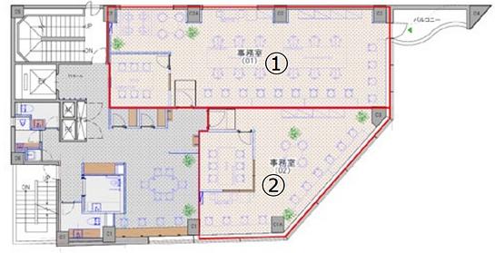 WORK VILLA SHIBAKOEN 6階① 平面図