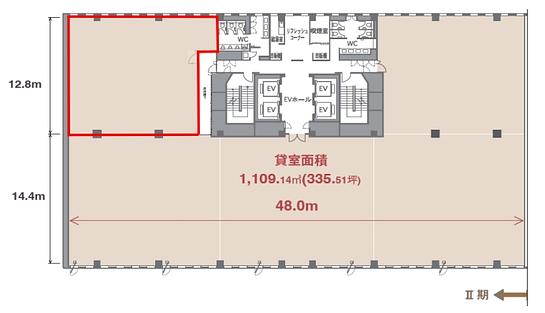 イーストネットビルディングⅡ期 4階 平面図