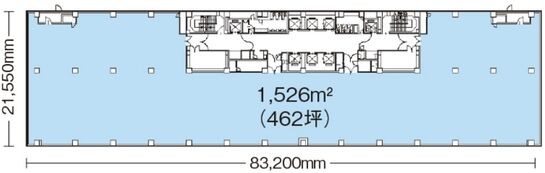 日本生命九段センタービル 8階 平面図