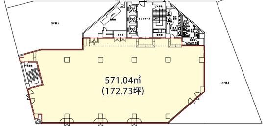 オーク高輪ビル 9階 平面図