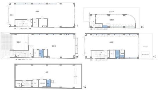 小石川さくらビル 地下1階～4階 平面図