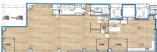 Takebashi7（旧：竹橋PREX) 3階 平面図