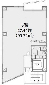 井門広尾ビル（現：マリオン広尾ビル） 6階 平面図